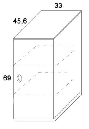 Komoda dvířková D405/BC-Domino