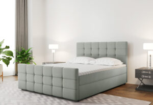 Expedo Čalouněná postel boxspring MARENA + vrchní matrace