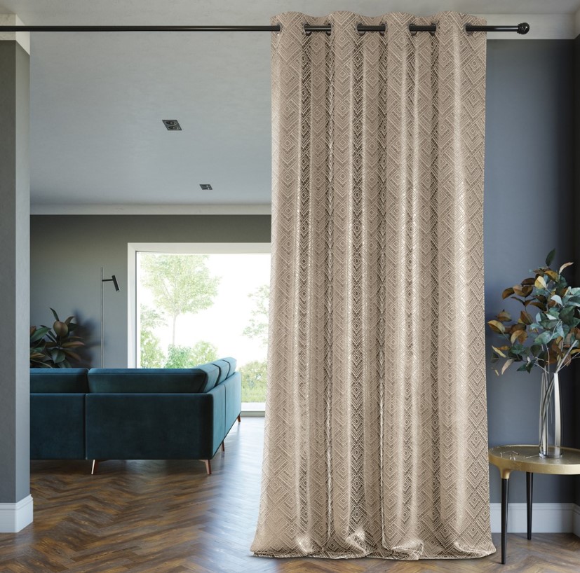 ArtFlhf Stínicí závěs BLACKOUT CASPE EYELETS K | krémová 140 x 250 cm