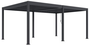 ArtRoja Bioklimatická hliníková pergola INTRO DUO volně stojící | antracit 6 x 4 m